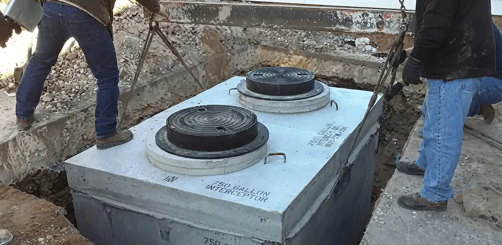 Grease trap installation for a commercial property drainage system in Bradenton, FL
