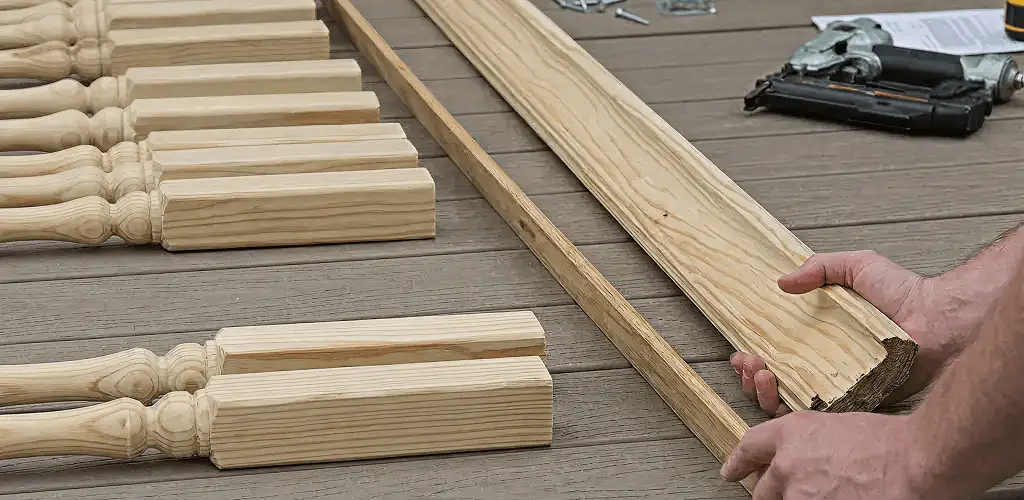Handrail installation materials and wood components for stair rail work in Bradenton, FL